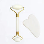 Jade Roller & Gua Sha Set – Gesichtsmassage aus echtem Naturstein