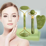Jade Roller & Gua Sha Set – Gesichtsmassage aus echtem Naturstein