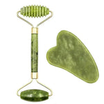 Jade Roller & Gua Sha Set – Gesichtsmassage aus echtem Naturstein