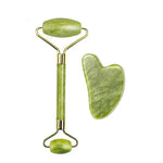 Jade Roller & Gua Sha Set – Gesichtsmassage aus echtem Naturstein